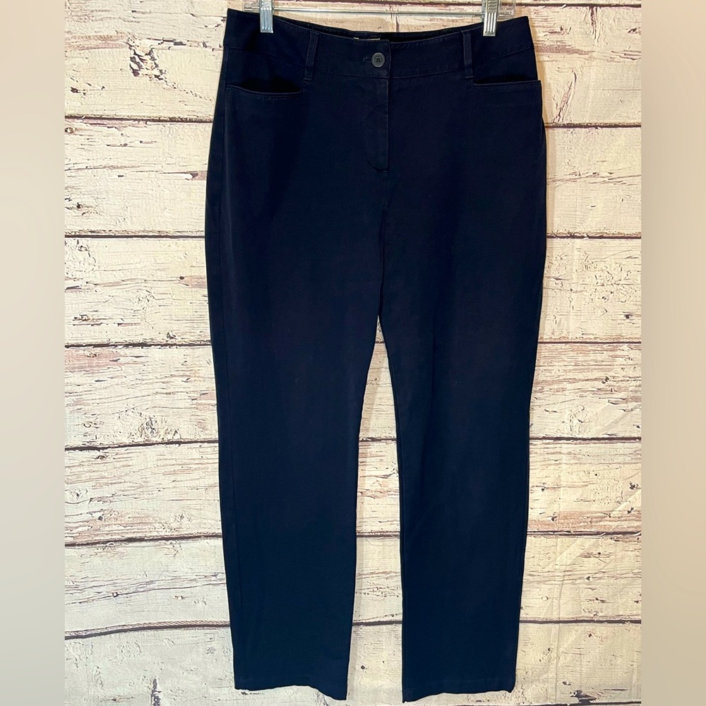 TALBOTS "Curvy" Casual Stretch Pants Navy-10